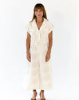 Castile Textured Cream Dress
