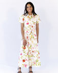 Arina Floral Belted Midi Dress