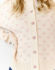 Tabby Heart Button Cardigan