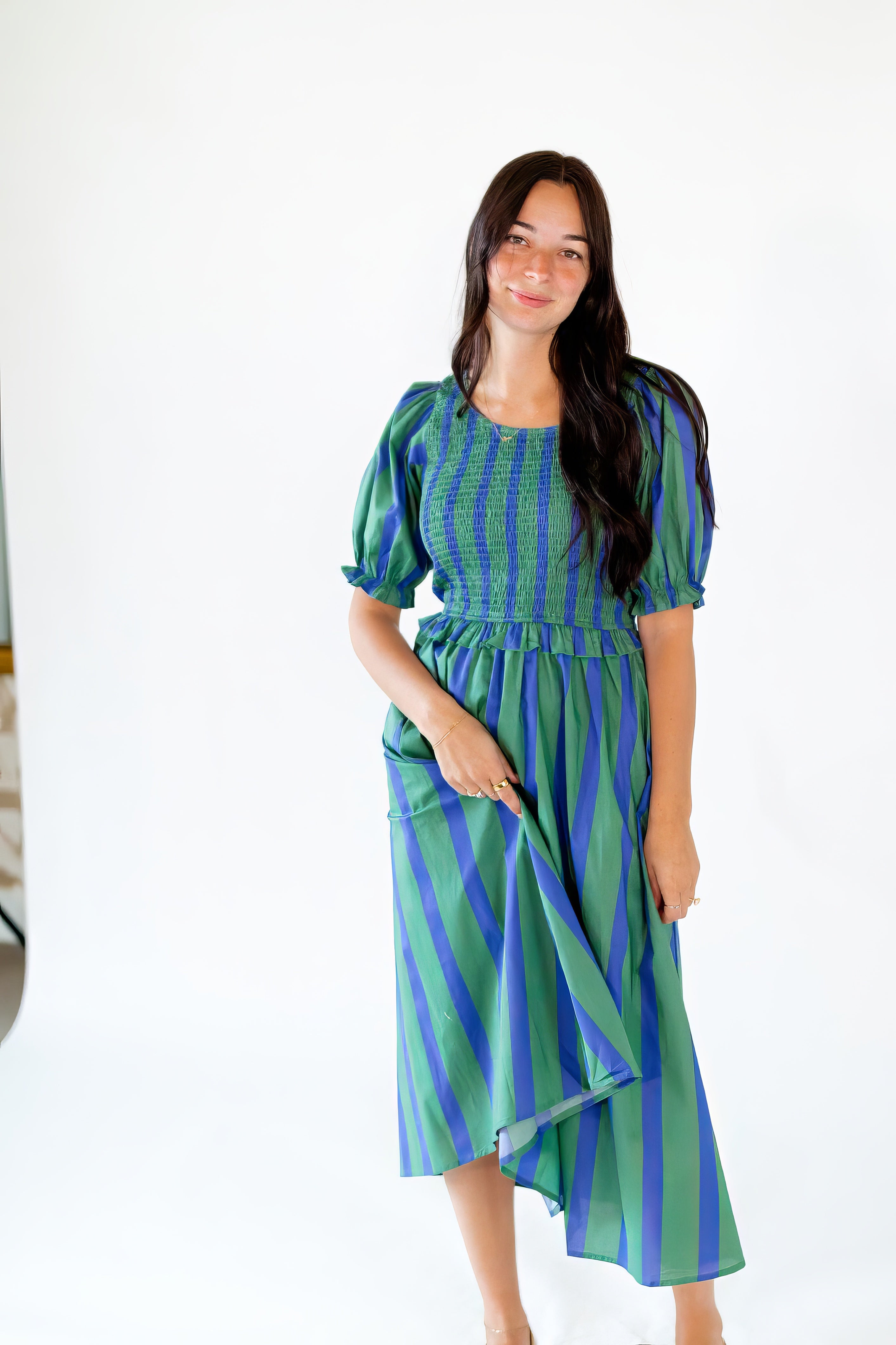 edith midi dress Edith Striped Midi Dress – Twirl Boutique