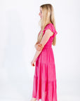 Alina Smocked Midi Dress