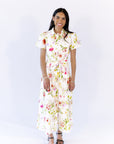 Arina Floral Belted Midi Dress