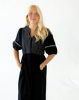 Nori Embroidered Cotton Dress