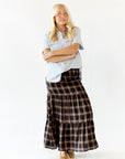 Vivian Plaid Maxi Skirt