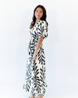 Nora Botanical Wrap Dress