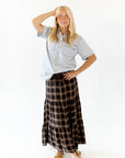 Vivian Plaid Maxi Skirt