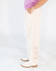 Gilly Eyelet Hem Pants