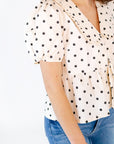 Willa Polka Dot Collared Top