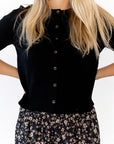 Morris Short Sleeve Cardigan · Black