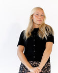 Morris Short Sleeve Cardigan · Black