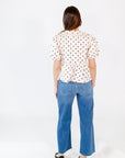 Willa Polka Dot Collared Top