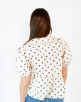 Willa Polka Dot Collared Top