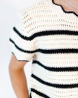 Bennie Crochet Scalloped Top