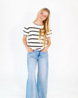 Bennie Crochet Scalloped Top