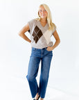 Kimmy Argyle Knit Sweater Vest