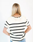 Bennie Crochet Scalloped Top