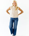 Astrid Floral Button Up Vest