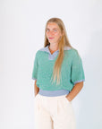 Everly Two-Tone Knit Top