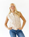 Astrid Floral Button Up Vest