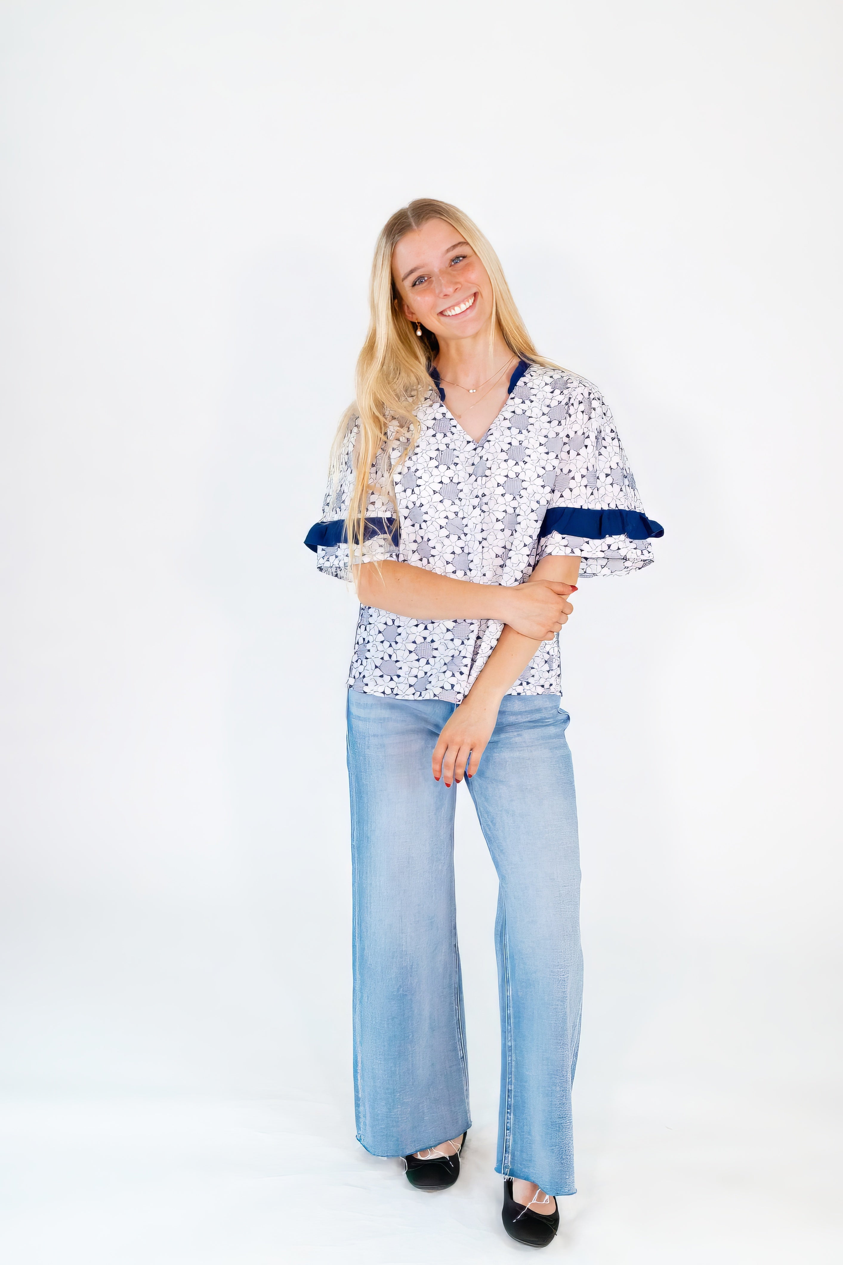 Rhylan Embroidered Floral Top