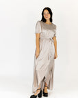 Moxie Satin Finish Maxi Dress