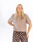 Leila Polka Dot Pants · Chocolate