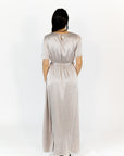 Moxie Satin Finish Maxi Dress