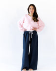 Lenon Ruffle Waist Wide Leg Pants