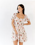 Joline Tie Back Mosaic Floral Dress