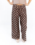 Leila Polka Dot Pants · Chocolate