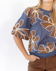 Vickie Embroidered Floral Top
