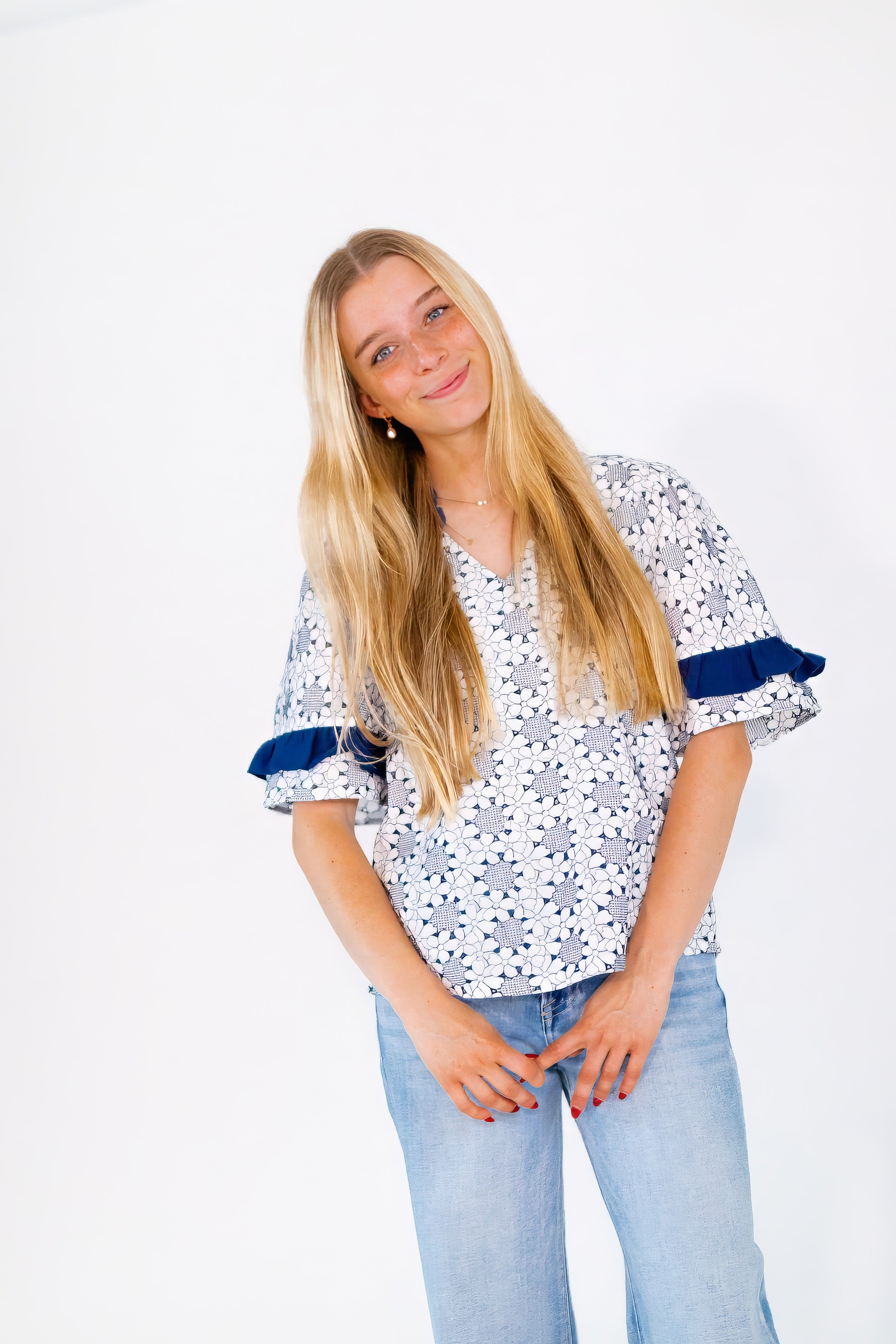 Rhylan Embroidered Floral Top