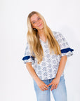 Rhylan Embroidered Floral Top