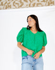 Aubriella Eyelet Lined Top