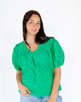 Aubriella Eyelet Lined Top