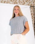 Halston Cable Knit Top