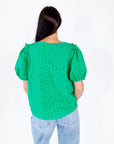 Aubriella Eyelet Lined Top