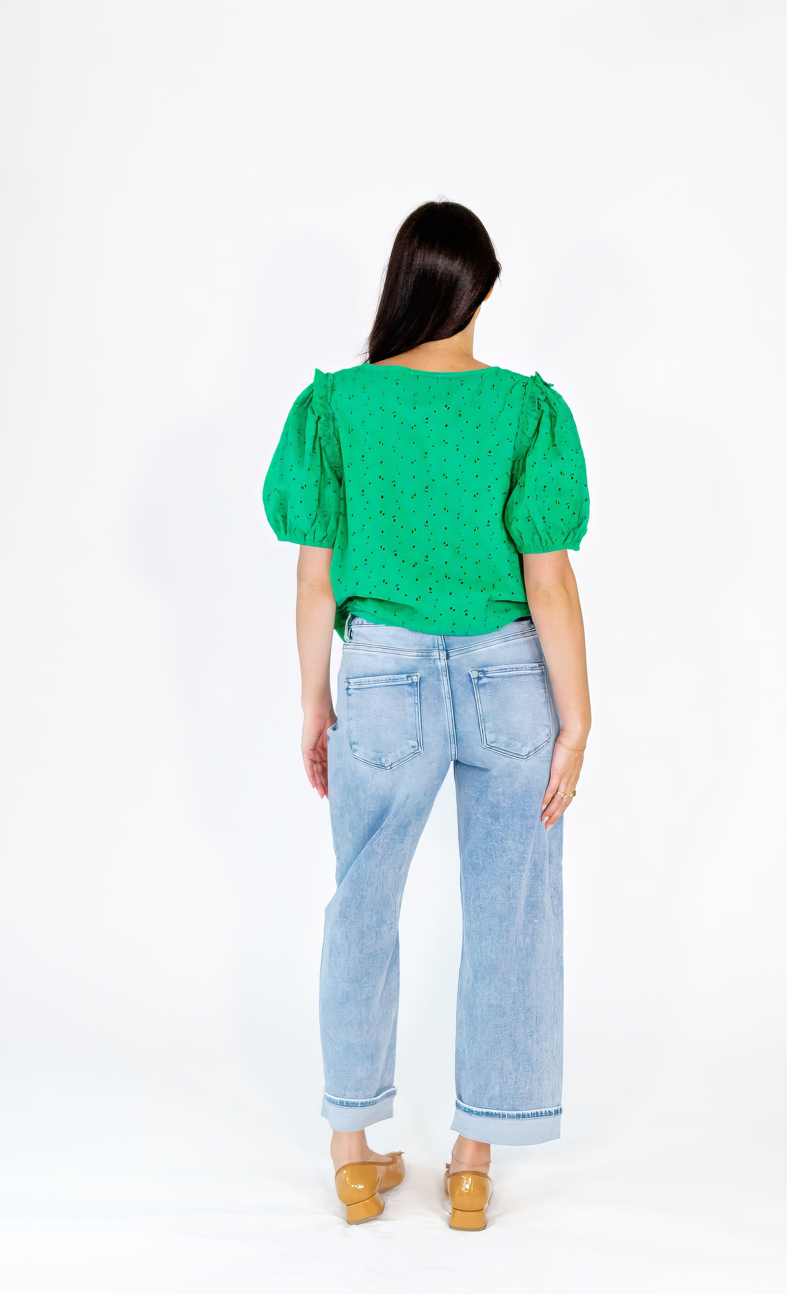 Aubriella Eyelet Lined Top