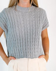 Halston Cable Knit Top