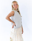 Peyton Raw Edge Cardigan · Grey