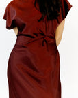 Camille Knotted Satin Finish Dress