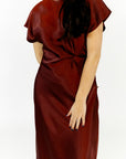 Camille Knotted Satin Finish Dress