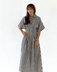 Nyx Pleated Gingham Dress