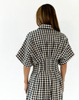 Nyx Pleated Gingham Dress