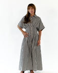Nyx Pleated Gingham Dress