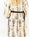 Elina Belted Paisley Maxi Dress