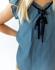 Audrey Tie Detail Top · Teal