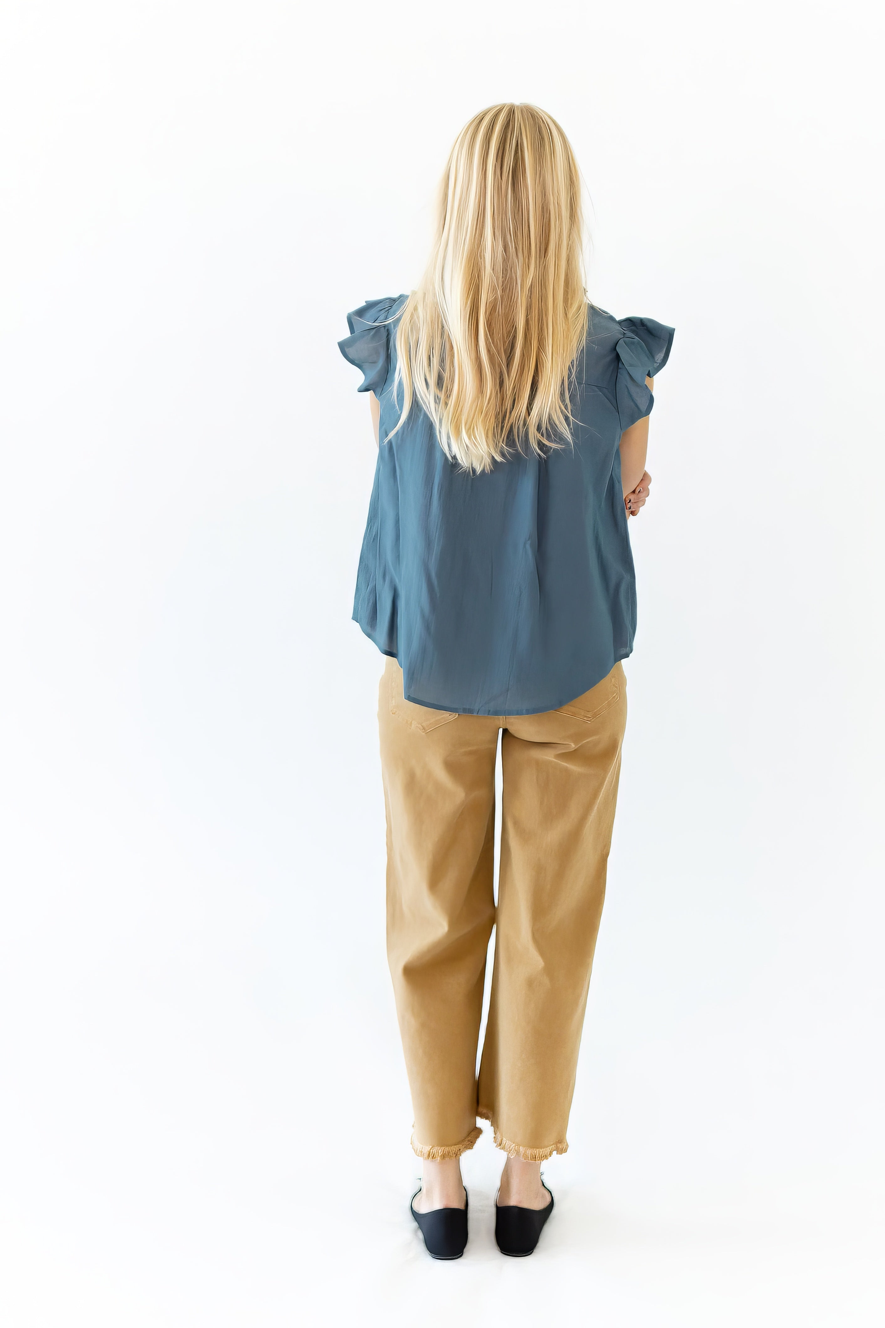Audrey Tie Detail Top · Teal