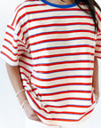 Bardot Boxy Striped Tee