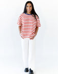 Bardot Boxy Striped Tee